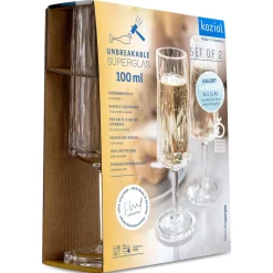 Champagneglas Koziol Club No. 14 100 ml Crystal Clear 2-pack