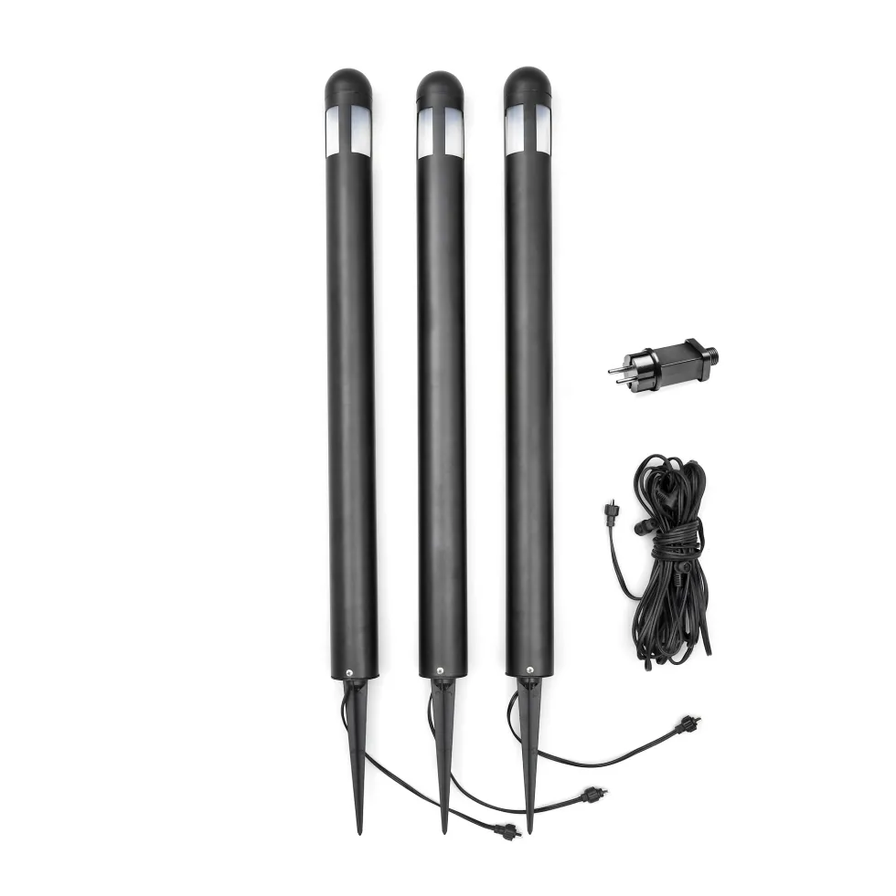 Dekorationsbelysning Gnosjö Konstsmide Amalfi Svart 3 Set 75 cm