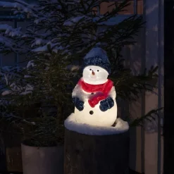 Dekorationsfigur Gnosjö Konstsmide Snögubbe LED