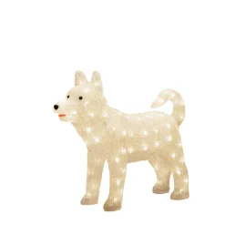 Dekorationsfigur Gnosjö Konstsmide Hund Akryl Husky 43 cm 88 LED