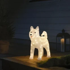 Dekorationsfigur Gnosjö Konstsmide Hund Akryl Husky 43 cm 88 LED