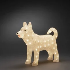 Dekorationsfigur Gnosjö Konstsmide Hund Akryl Husky 43 cm 88 LED
