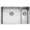 Diskho DecoSteel XV 5018 Rostfri Dubbel med Korgventil & Vattenlås