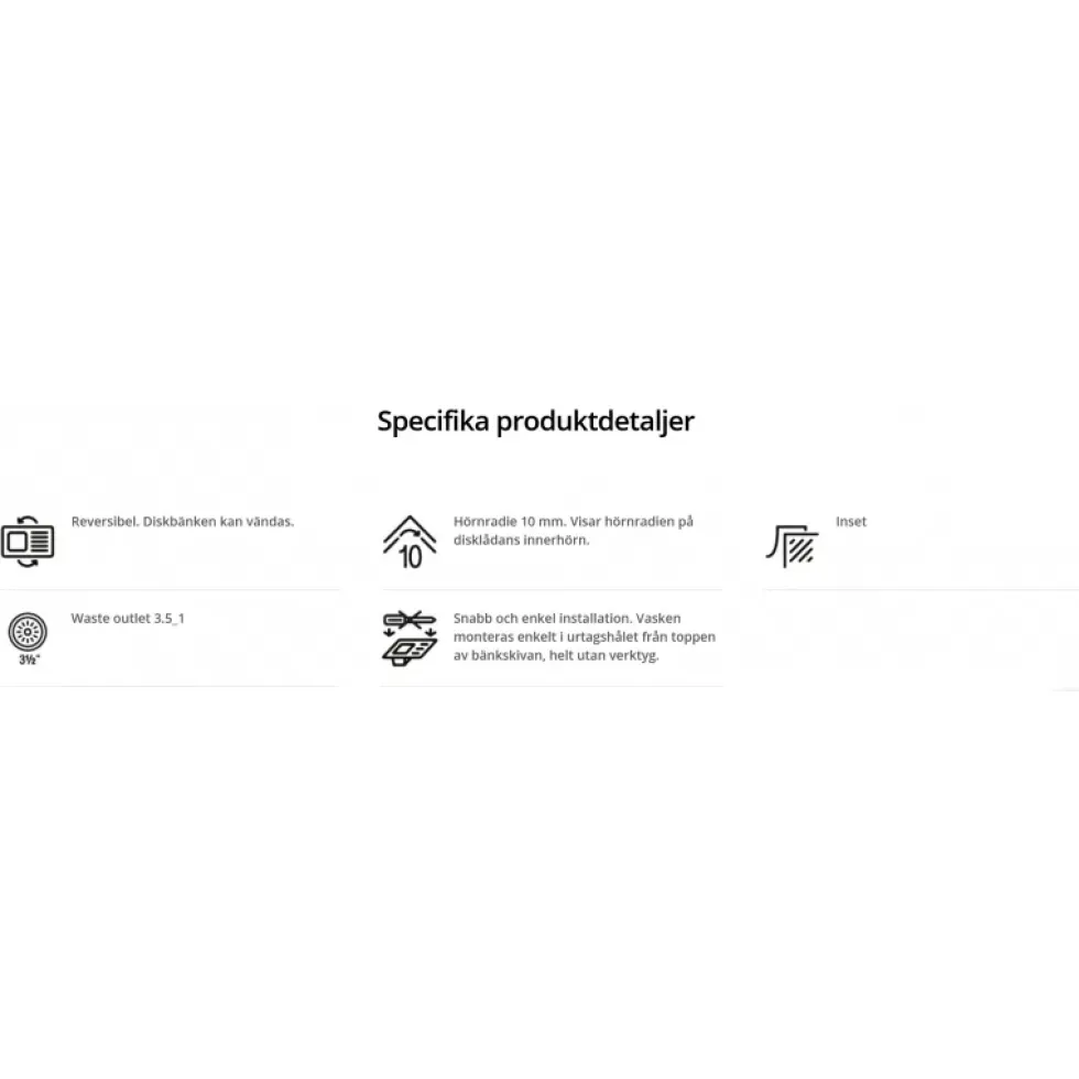 Diskho Franke Sirius S2D 621-116 - Stöttåligt & Värmemtåligt Material