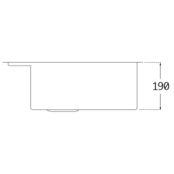 Diskho Lavabo Kubus 520 Soft 530 mm Rostfri Enkel med Korgventil & Vattenlås