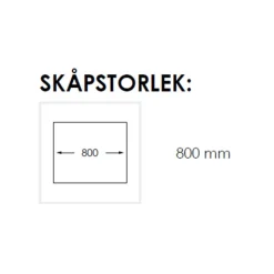 Diskho Nordic Tech Radius Solid 800 Rostfri Stål Diskho Kök 80cm