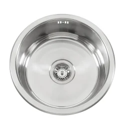 Diskho Nordic Tech Rubin NDR 370 Rostfri Enkel Rund med Korgventil & Vattenlås