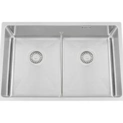 Diskho Nordic Tech Titan72 K X Nickel Rostfri Dubbel med Korgventil & Vattenlås