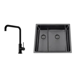 Disklåda Nordic Tech Titan 53 KHX Nickel med Köksblandare Steel Mood Shadow