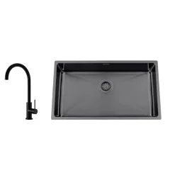 Disklåda Nordic Tech Titan 730 X med Köksblandare Steel Equip Shadow