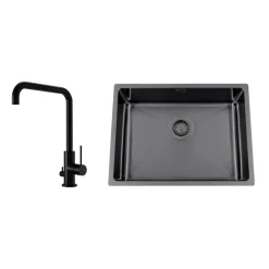 Disklåda Nordic Tech Titan 530 X med Köksblandare Steel Mood D