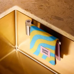 Disktrasehållare Happy Sinks Magnetisk Rostfritt Stål- Ett Hygieniskt Tillbehör för Köket