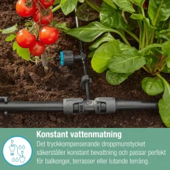 Droppspridare Gardena Micro-Drip Inline Ställbar Tryckreglerande
