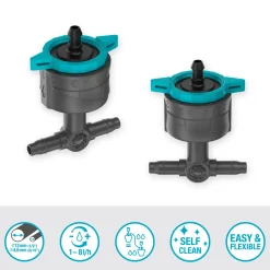 Droppspridare Gardena Micro-Drip Inline Ställbar Tryckreglerande