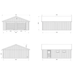Dubbelgarage Palmako Andre 49,1 m2 med Takskjutport