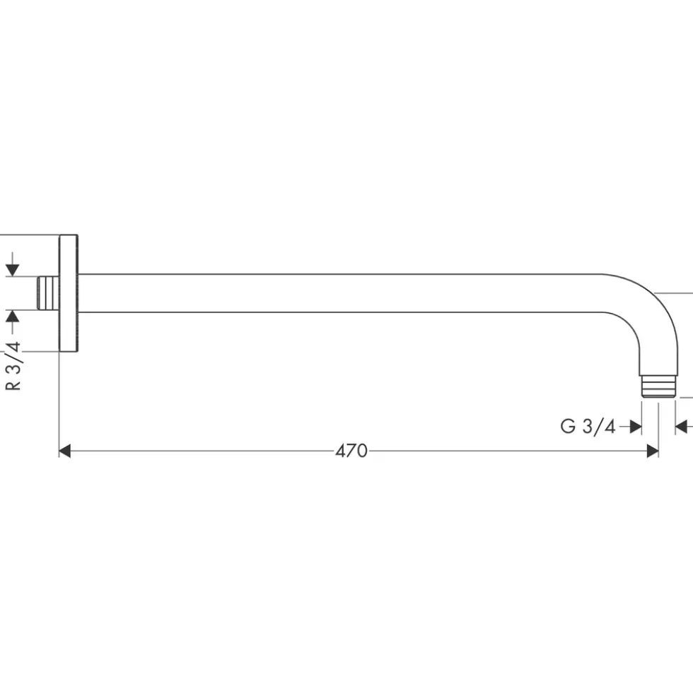 Duscharm Hansgrohe 470 mmKrom