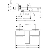 Duschblandare Hansgrohe Metropol 1-greppsKrom