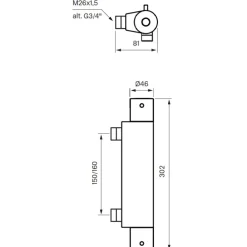Duschblandare Tapwell EVM168-160