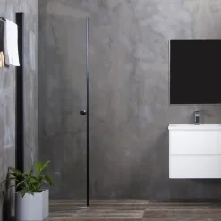 Duschdörr Bathlife Mångsidig 45° Dörr Svart