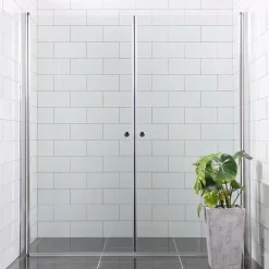 Duschdörr Bathlife Mångsidig Rak Dörr + Rak Dörr Mellan Vägg