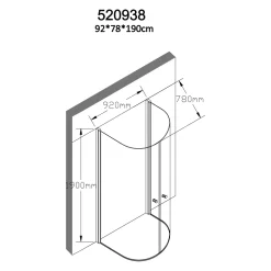 Duschhörna Bathlife Mitt Aluminium