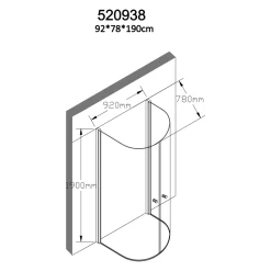 Duschhörna Bathlife Mitt Aluminium