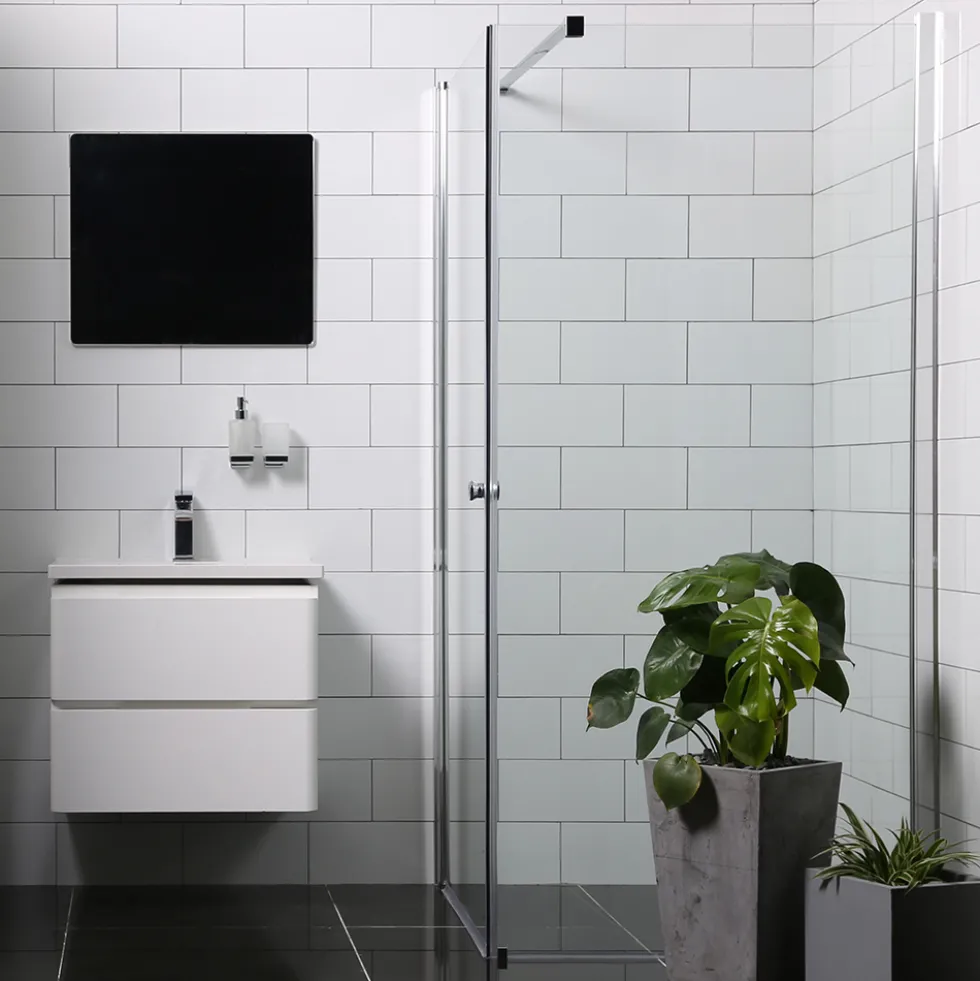 Duschhörna Bathlife Mångsidig Rak Vägg + Rak Dörr