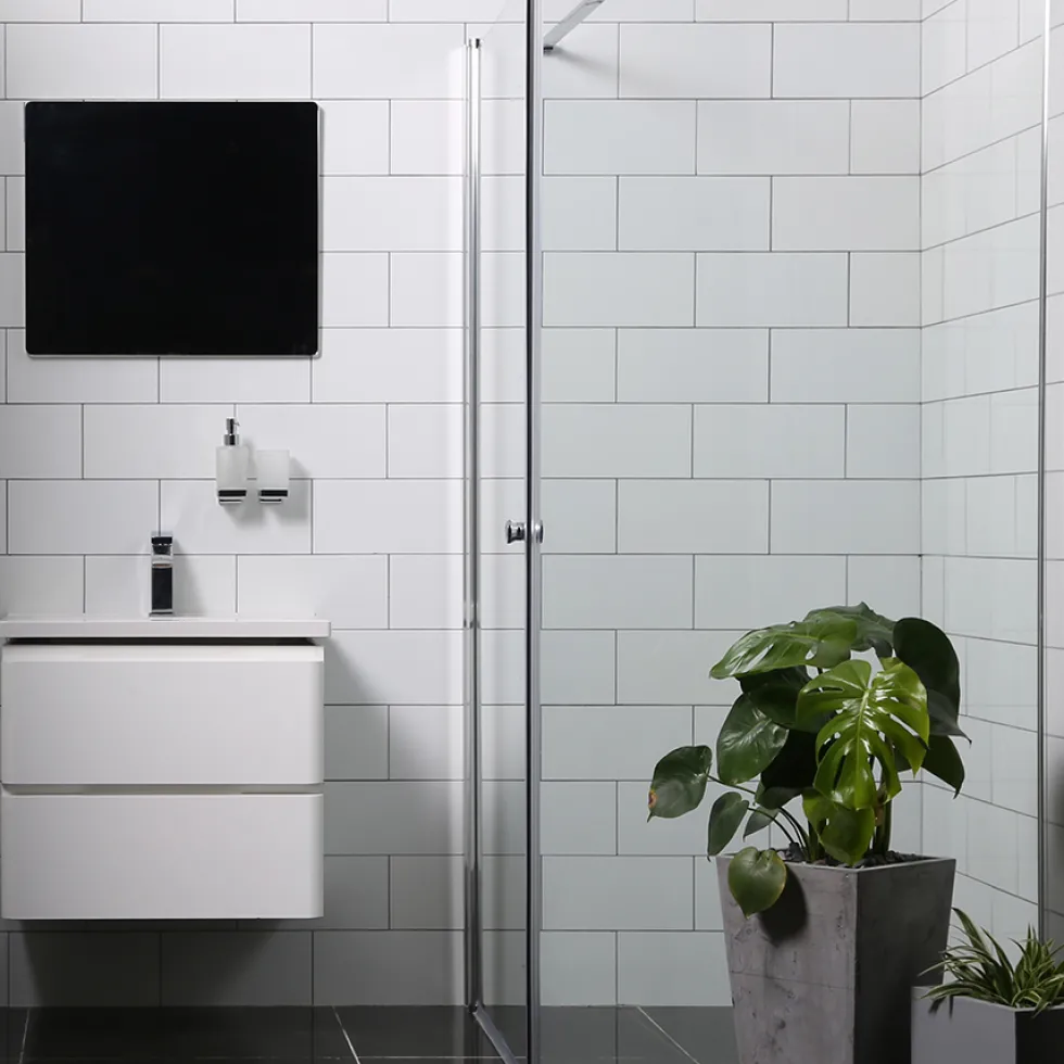 Duschhörna Bathlife Mångsidig Rak Vägg + Rak Dörr