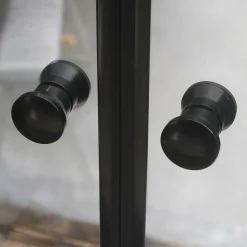 Duschhörna Bathlife Mångsidig Rund Dörr 45° Svart