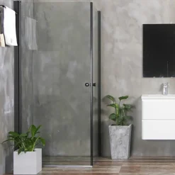 Duschhörna Bathlife Mångsidig Rak Dörr + Rak Dörr Svart