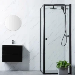 Duschhörna Bathlife Profil Rak Vägg + Rak Dörr