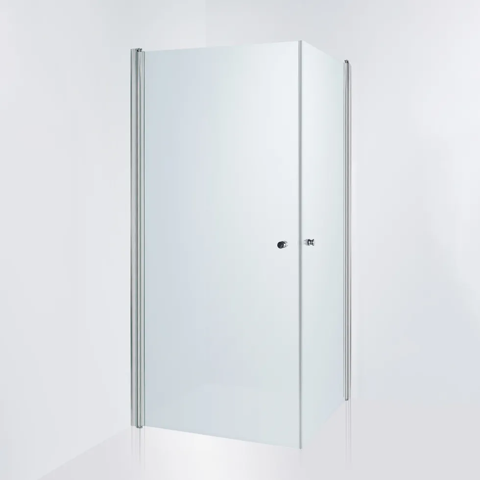 Duschhörna Duschbyggarna Twin De Luxe Frostat Glas