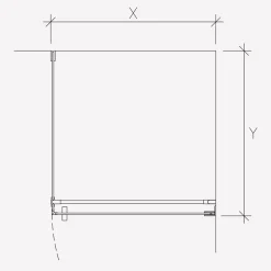 Duschhörna Invitrea Flair GH21 med Glasrengöring