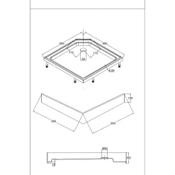 Duschkabin Bathlife Ideal 90x90 Rak