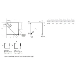 Duschkabin Macro Design Flow Rak med Blandare