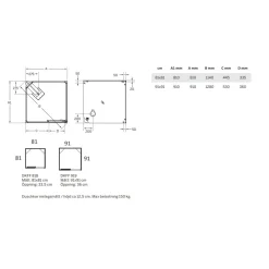 Duschkabin Macro Design Flow Front med Infälld Blandare