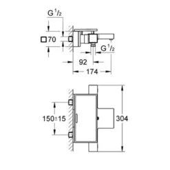 Dusch- och Badkarsblandare Grohe Grohtherm Cube 34502
