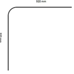 Duschsarg Leijma Stabil L-Form SilverMått: 92x92 cm