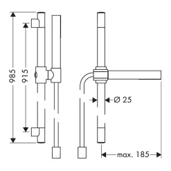 Duschset Axor Starck 1jet 90 cm