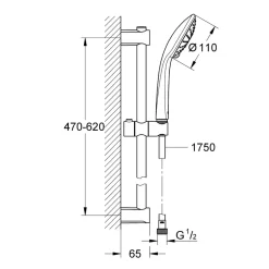 Duschset Grohe Vitalio Joy 110 Duo med stång