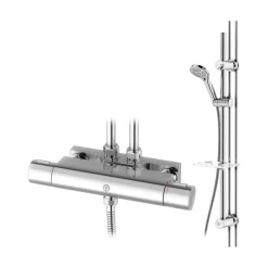 Duschset Gustavsberg Vaska med Nya Nautic Duschblandare och Blandarfäste 160/40 cc
