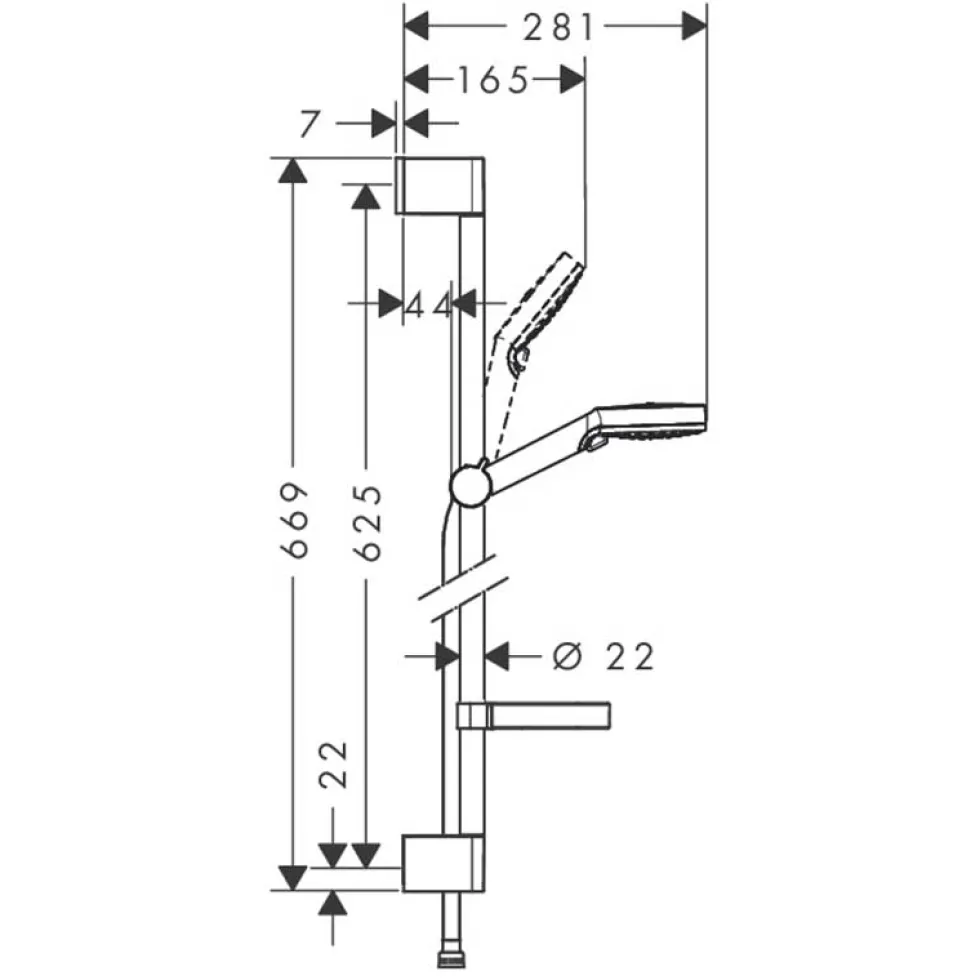 Duschset Hansgrohe Crometta Vario/Unica 65 cm