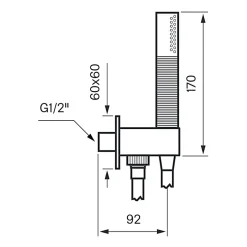 Duschset Tapwell Box 300/300 Square för Inbyggnad Krom
