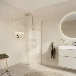 Duschvägg Arrow Wall Delvis Frostat Glas