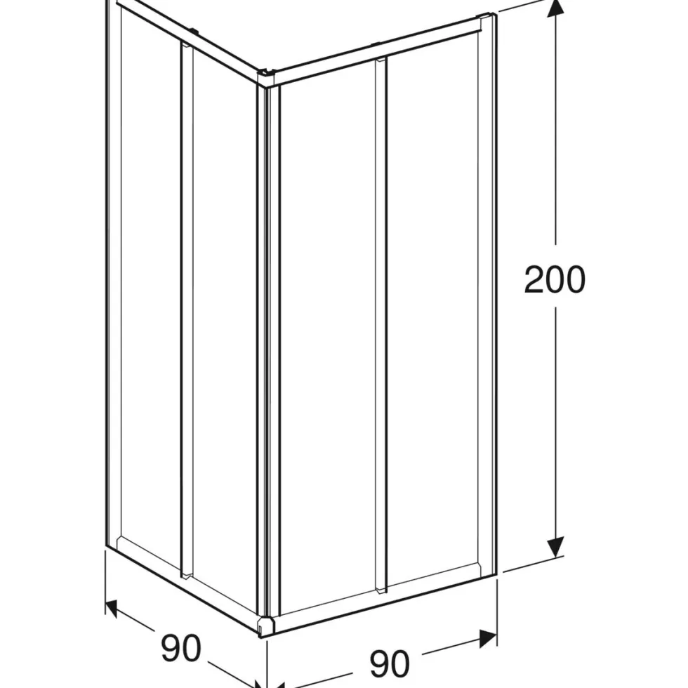 Duschvägg Contura Shower Space Rak