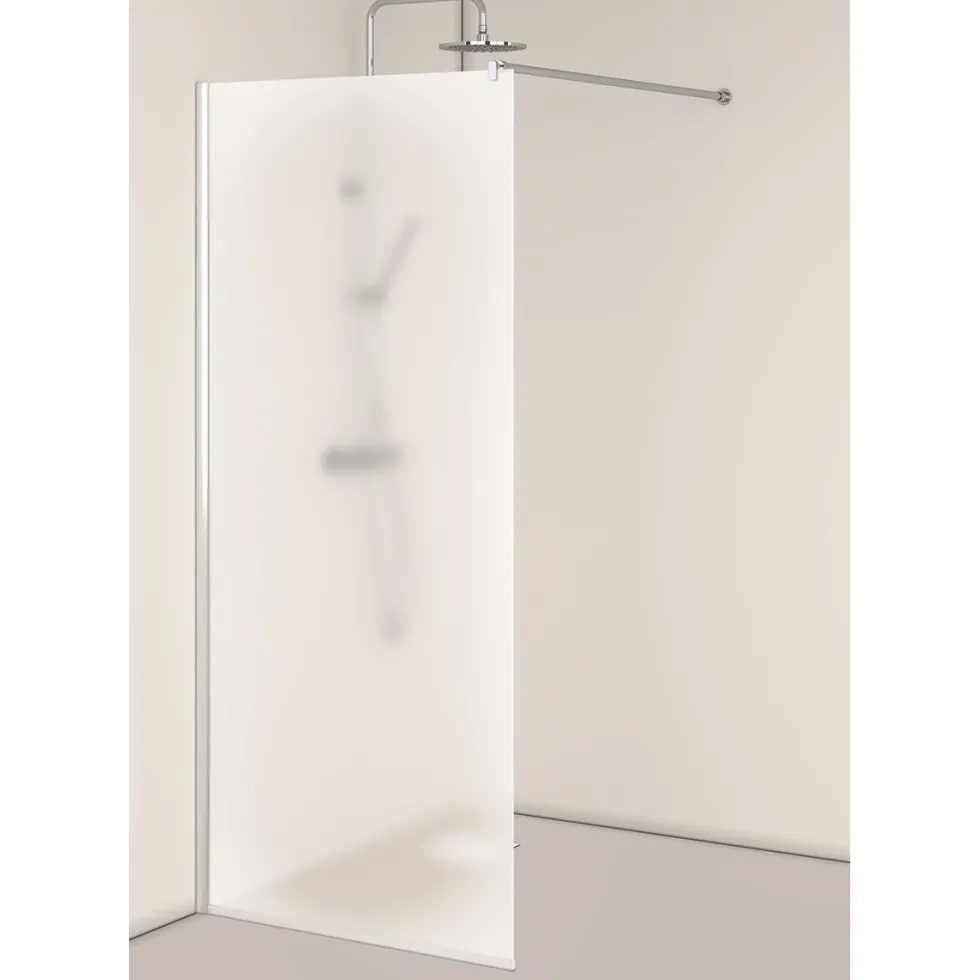 Duschvägg Hafa Igloo Pro I-WALLGlas: Frostat glas, Profil: Aluminium, B: 675 mm