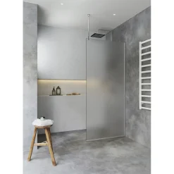 Duschvägg Hafa Igloo Pro I-WALLGlas: Frostat glas, Profil: Aluminium, B: 675 mm