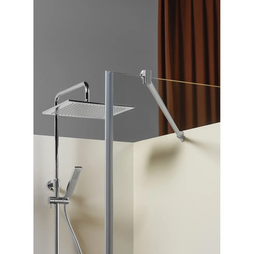 Duschvägg Hafa Igloo Pro I-WALLGlas: Frostat glas, Profil: Aluminium, B: 675 mm