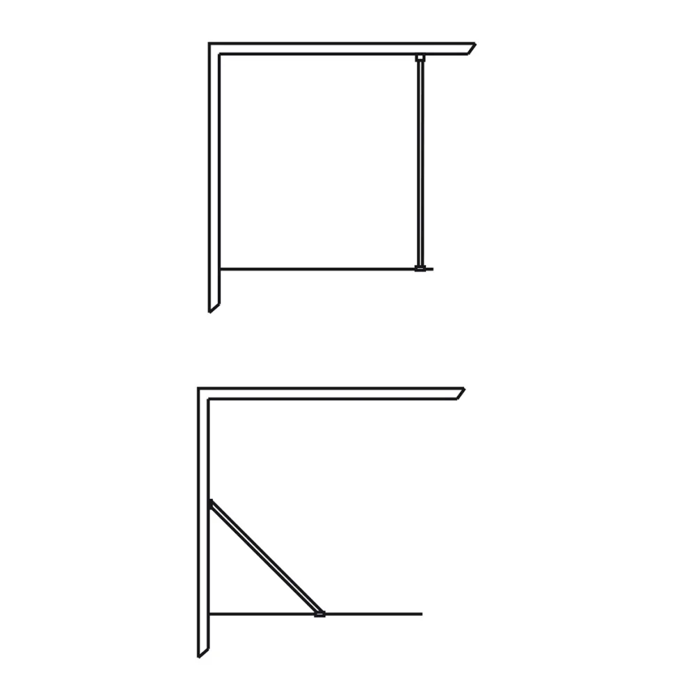 Duschvägg Hafa Igloo Pro I-WALLGlas: Frostat glas, Profil: Aluminium, B: 675 mm