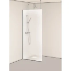 Duschvägg Hafa Igloo Pro I-WALLGlas: Frostat glas, Profil: Aluminium, B: 675 mm